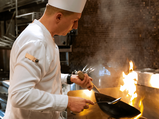 Live cooking station